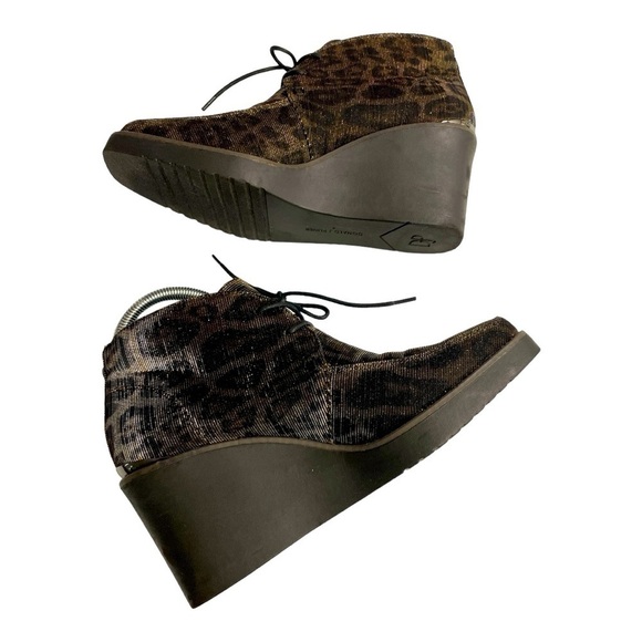 Donald J Pliner Dakota Ankle Boot Leopard Animal Gold Black Glitzy Bootie size 9 - Picture 8 of 13